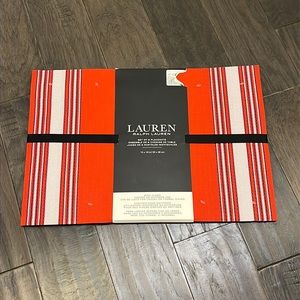 Ralph Lauren Table Placemats X 6 mats new red stripe home dining casual formal